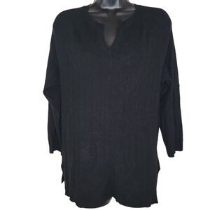 LOGO by Lori Goldstein Rayon Made Bamboo Blend Sweater Large